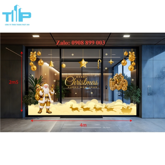 Decal Noel Dán Kính Đẹp – Giải Pháp Trang Trí Giáng Sinh Nhanh, Gọn, Ấn Tượng - mẫu 69