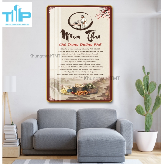 Khung tranh tráng gương - Mùa xuân dưỡng gan - Dưỡng sinh 