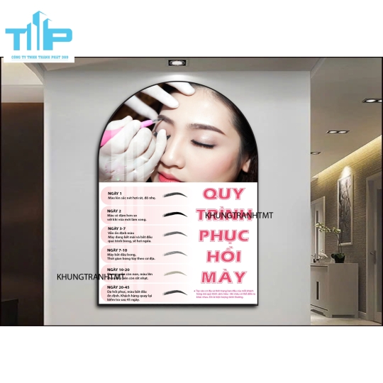 Tranh phun xăm thẩm mỹ - Tranh vòm tráng gương sáng bóng