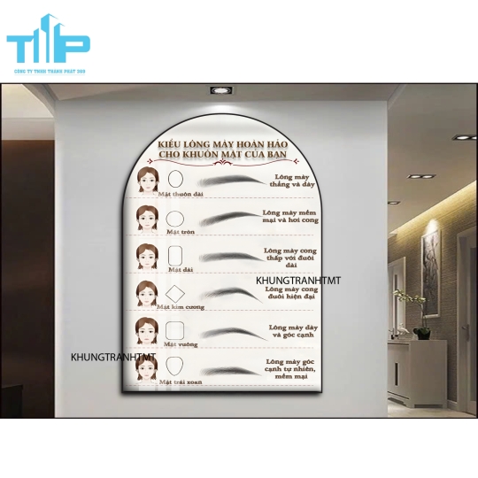 Tranh phun xăm thẩm mỹ - Tranh vòm tráng gương sáng bóng