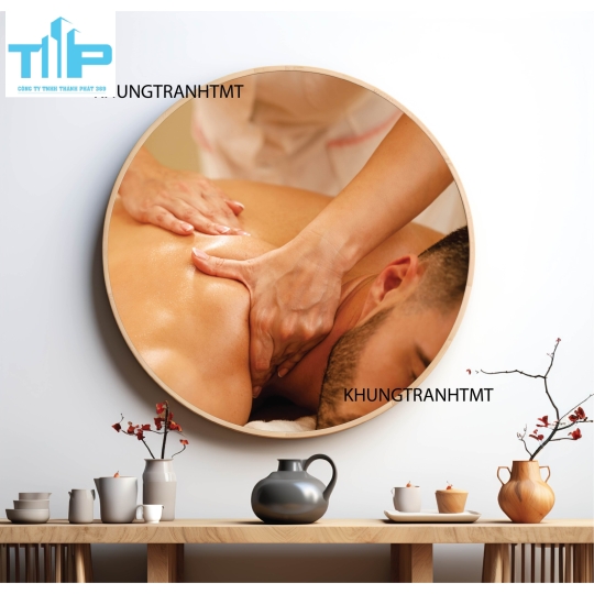Khung tranh tráng gương - Tranh tròn tắm trắng, làm đẹp
