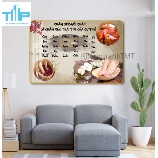 Khung tranh tráng gương - Chăm sóc sức khỏe bằng dưỡng sinh đông y - y học cổ truyền 