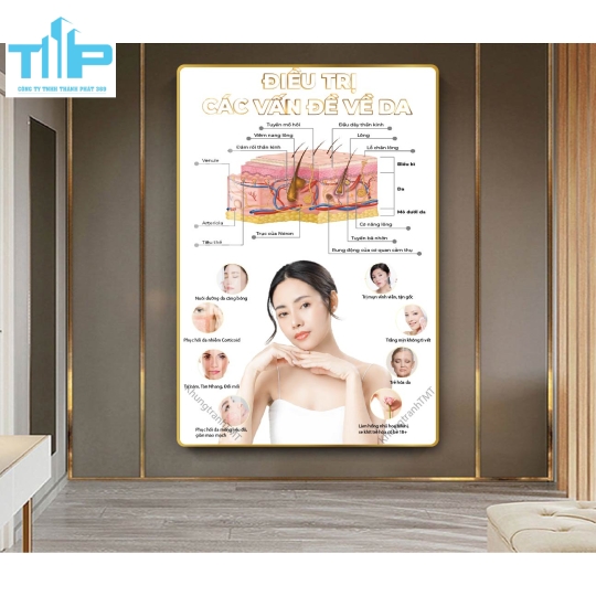 tranh trang trí spa thẩm mỹ viện chuyên chăm sóc da