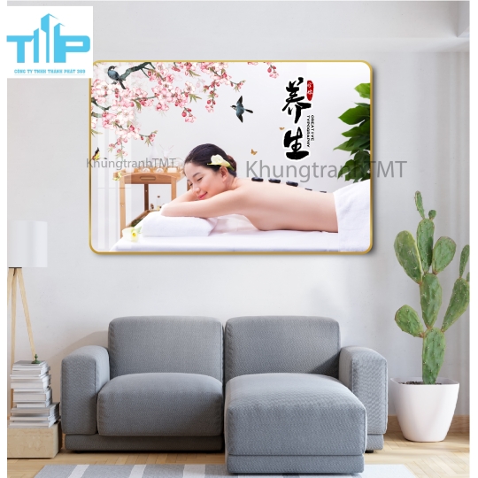 Khung tranh tráng gương - Chăm sóc sức khỏe bằng dưỡng sinh đông y - y học cổ truyền 