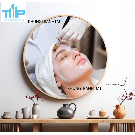 Khung tranh tráng gương - Tranh tròn Massage thư giãn