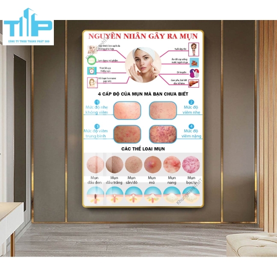 tranh  tráng gương treo tường trang trí cho spa thẩm mỹ viện về chăm sóc da