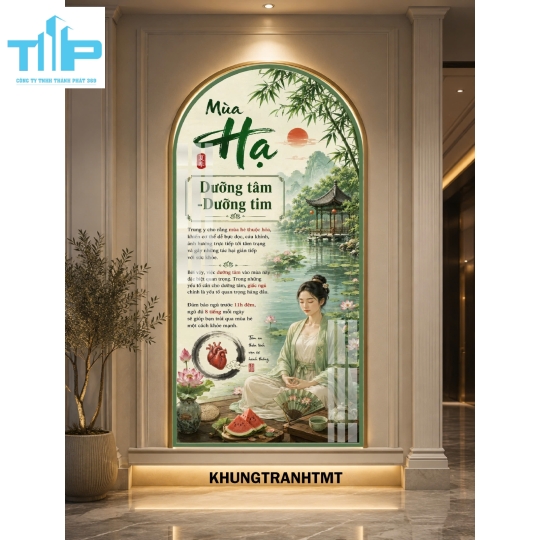 Tranh Vòm Tráng Gương Tứ Quý Dưỡng Sinh – Sang Trọng, Ý Nghĩa, Chuẩn Xu Hướng
