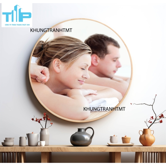 Khung tranh tráng gương - Tranh tròn Massage thư giãn