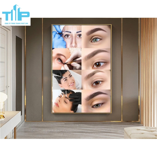 Khung tranh thẩm mỹ sang trọng chuyên về phun xăm môi cho spa thẩm mỹ viện