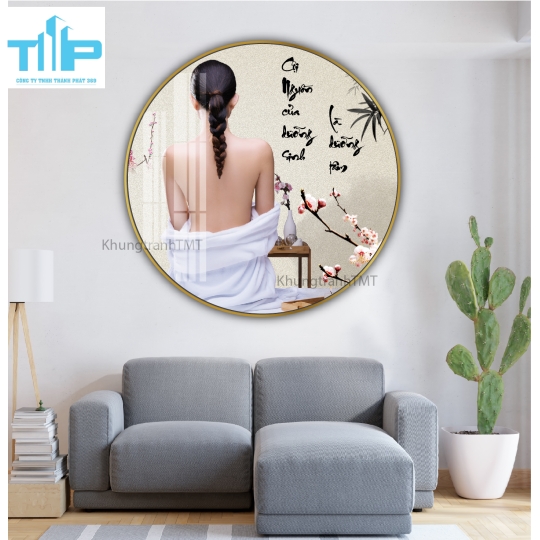 Khung tranh tráng gương- Tranh tròn dưỡng sinh