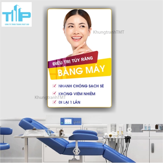 Tranh tráng gương phòng khám nha khoa “Răng Xinh Khỏe Đẹp – Lung Linh Rạng Ngời” 