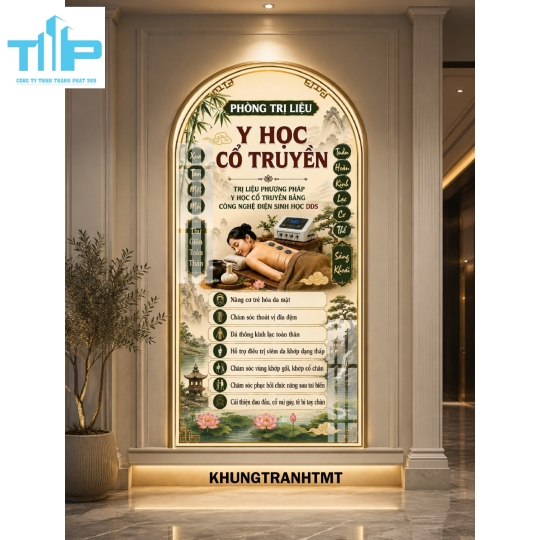 Dưỡng sinh bảo dưỡng thân, đả thông kinh lạc, - Tranh vòm tráng gương treo tường spa, dưỡng sinh