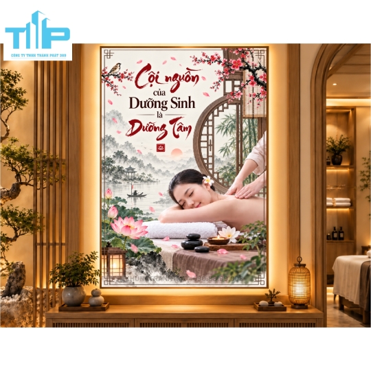 Bộ tranh tráng gương dưỡng sinh theo mùa - sắc nét, bền đẹp phù hợp decor phòng khám, massage trị liệu