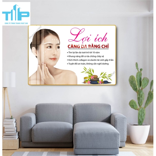 tranh treo tường thẩm mỹ chuyên các vấn đề về da cho spa 