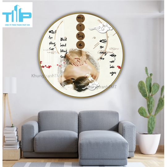 Khung tranh tráng gương- Tranh tròn dưỡng sinh
