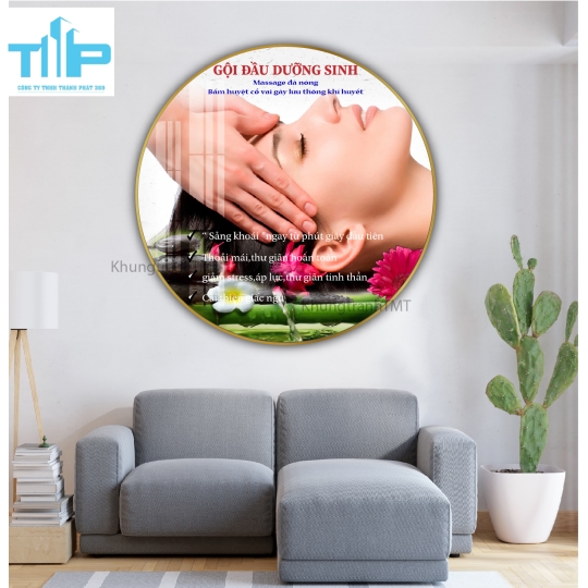 Khung tranh tráng gương- Tranh tròn dưỡng sinh