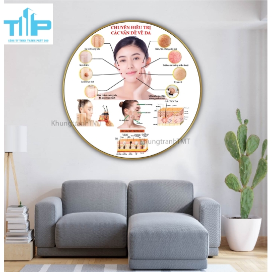 Khung tranh tráng gương- Tranh tròn Nét đẹp chuẩn tỉ lệ vàng 