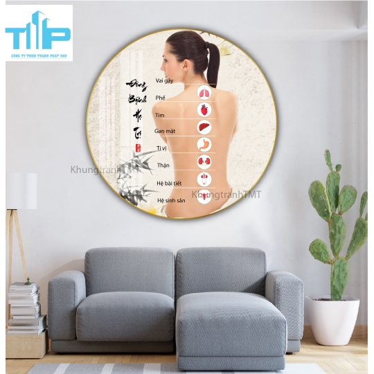 Khung tranh tráng gương- Tranh tròn dưỡng sinh
