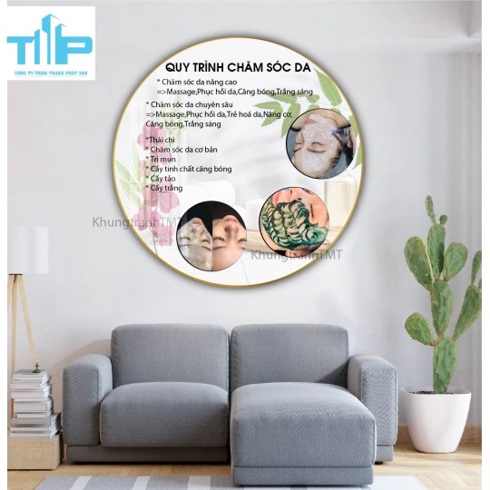 Khung tranh tráng gương- Tranh tròn Nét đẹp chuẩn tỉ lệ vàng 