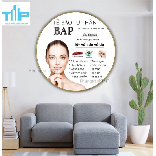 Khung tranh tráng gương- Tranh tròn Nét đẹp chuẩn tỉ lệ vàng 