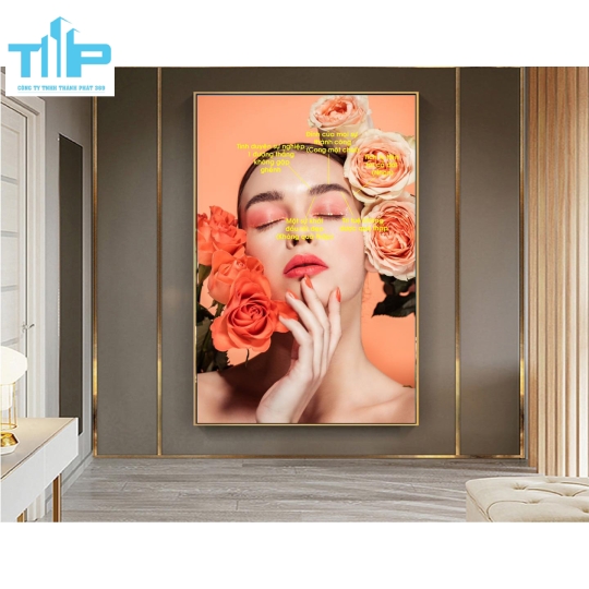 tranh treo tường sang trọng cho spa thẩm mỹ viện về phun xăm môi