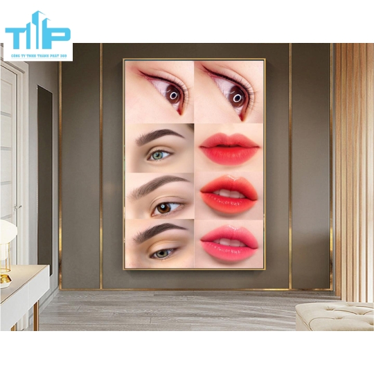 tranh treo tường sang trọng cho spa thẩm mỹ viện về phun xăm môi