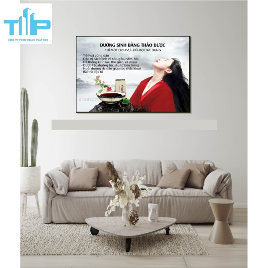 Khung tranh tráng gương thế giới dưỡng sinh 