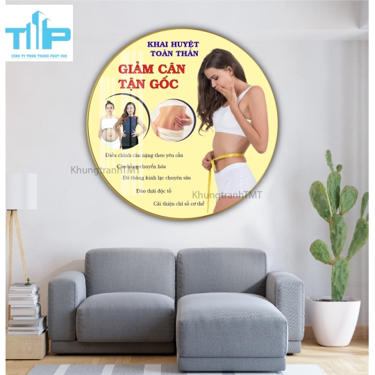 Khung tranh tráng gương- Tranh tròn Nét đẹp chuẩn tỉ lệ vàng 