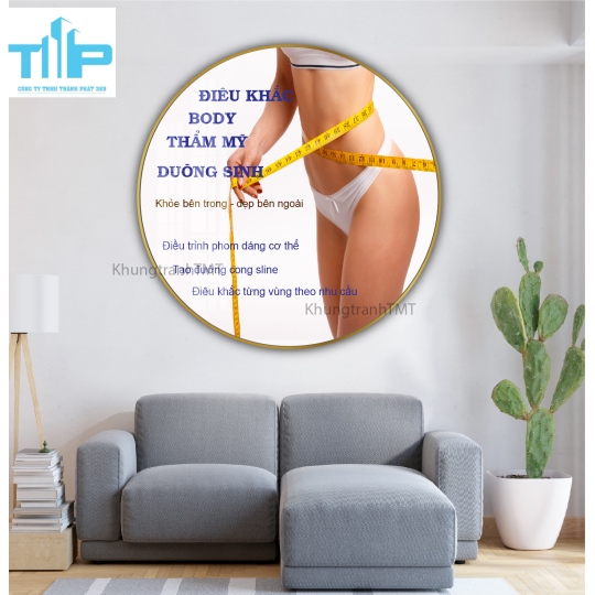Khung tranh tráng gương- Tranh tròn Nét đẹp chuẩn tỉ lệ vàng 