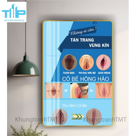 tranh trang gương treo tường thảm mỹ dành cho spa chuyên điều trị các vấn đề về da