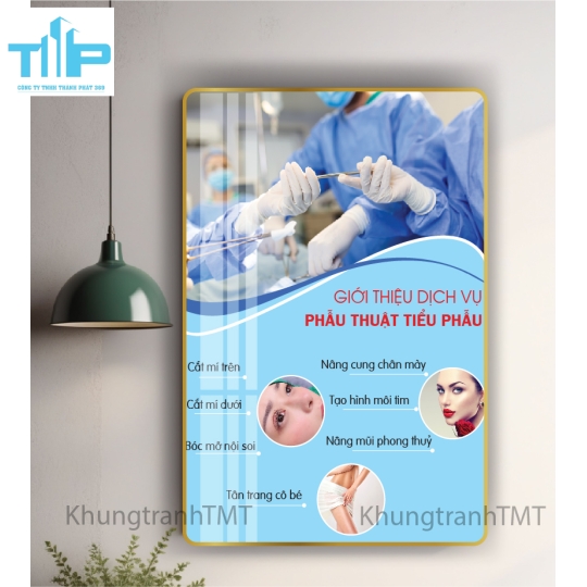 tranh trang gương treo tường thảm mỹ dành cho spa chuyên điều trị các vấn đề về da