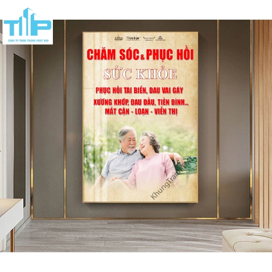 Khung tranh tráng gương -Chăm sóc và phục hồi sức khỏe cho mẹ và bé 