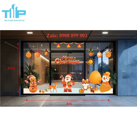 Decal Noel Dán Kính – Tổng Hợp Mẫu Decal Giáng Sinh Đẹp Và Ấn Tượng - mẫu 70