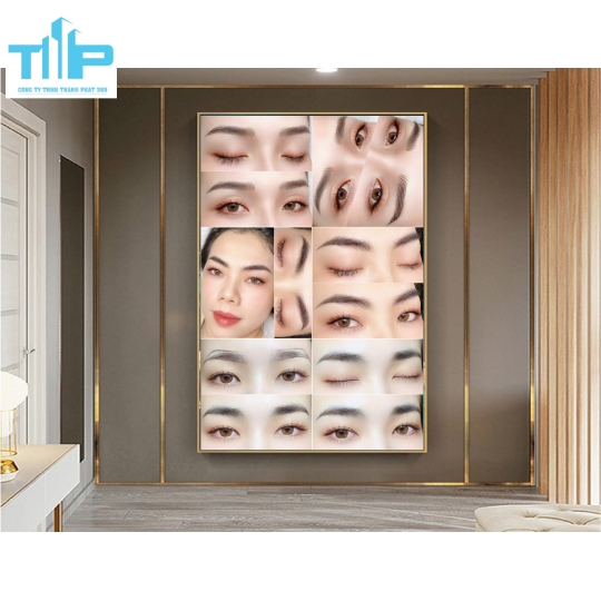 tranh tráng gương phun xăm môi trang trí cho spa, thẩm mỹ viện