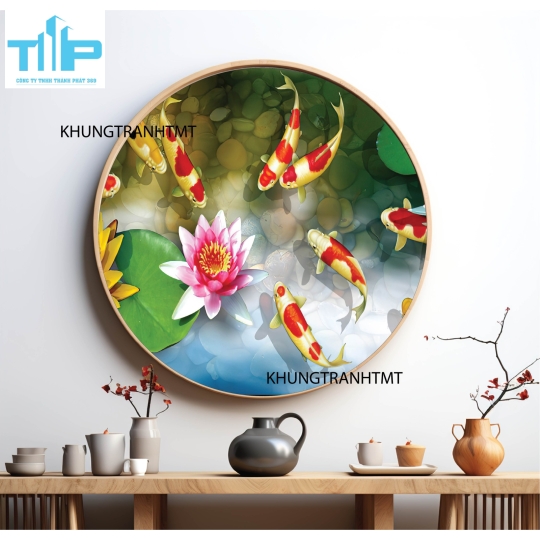 Khung tranh tráng gương - Tranh tròn spa chăm sóc da 4