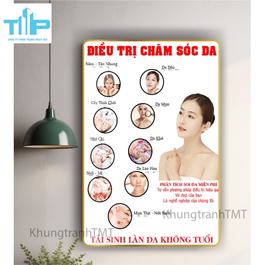 tranh trang trí, tinh xảo, thẩm mỹ, đẹp mắt cho thẩm mỹ viện spa về các vấn đề da