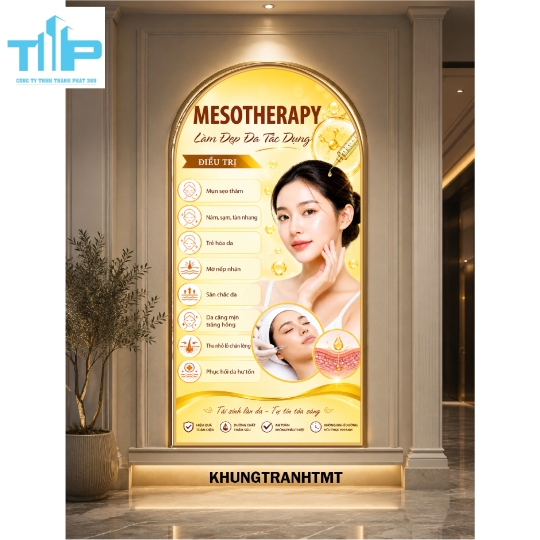 Tranh vòm chăm sóc da công nghệ mới - tranh tráng gương sắc nét nâng tầm không gian spa
