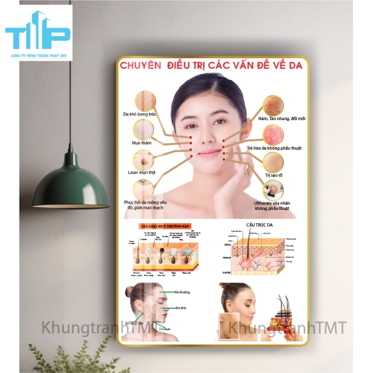 tranh trang trí, tinh xảo, thẩm mỹ, đẹp mắt cho thẩm mỹ viện spa về các vấn đề da
