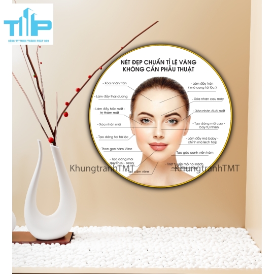 Khung tranh tráng gương- Tranh tròn Nét đẹp chuẩn tỉ lệ vàng 