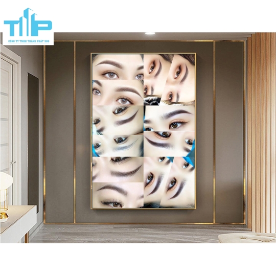 tranh sang trọng tráng gương cho spa thẩm mỹ viện vè phun xăm môi