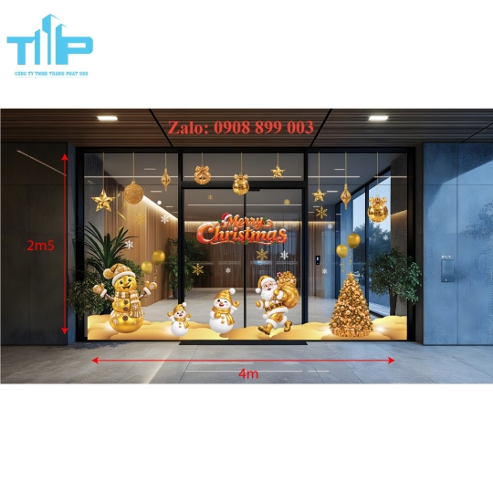 Decal Noel Dán Kính – Tổng Hợp Mẫu Decal Giáng Sinh Đẹp Và Ấn Tượng - mẫu 70