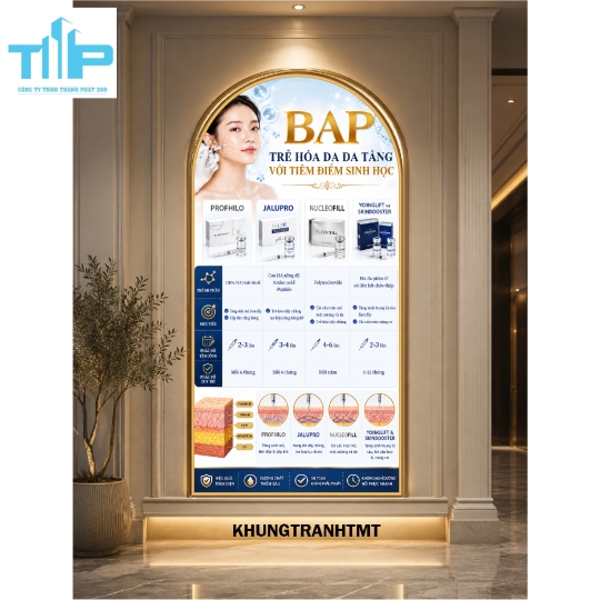 Tranh vòm chăm sóc da công nghệ mới - tranh tráng gương sắc nét nâng tầm không gian spa