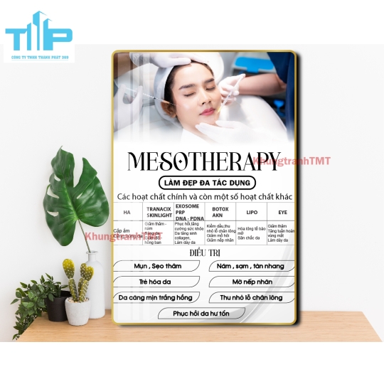 tranh trang trí đa dạng sản phẩm về chăm sóc dành cho spa thẩm mỹ viện 