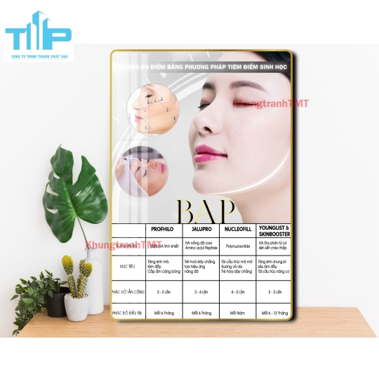 tranh trang trí đa dạng sản phẩm về chăm sóc dành cho spa thẩm mỹ viện 