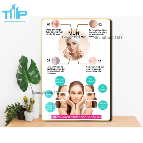 tranh trang trí đa dạng sản phẩm về chăm sóc dành cho spa thẩm mỹ viện 