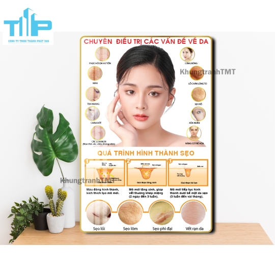 tranh trang trí đa dạng sản phẩm về chăm sóc dành cho spa thẩm mỹ viện 