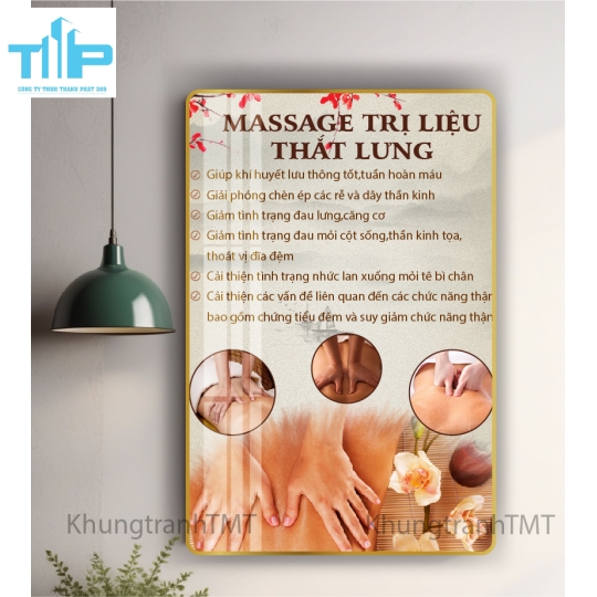 Khung tranh tráng gương - Dưỡng sinh- Massage trị liệu 