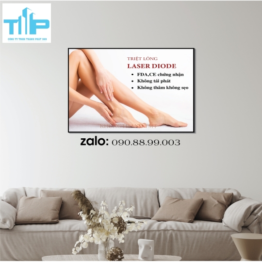 khung tranh chăm sóc da trang trí spa,thẩm mỹ viện