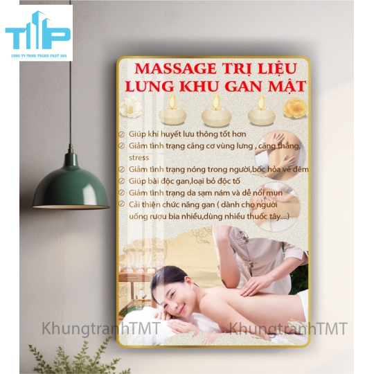 Khung tranh tráng gương - Dưỡng sinh- Massage trị liệu 