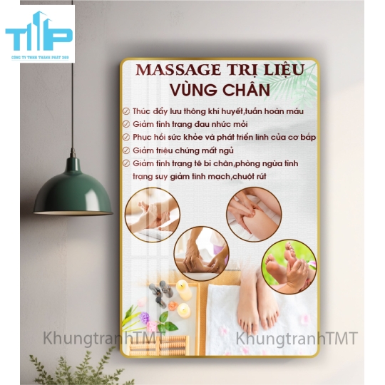Khung tranh tráng gương - Dưỡng sinh- Massage trị liệu 